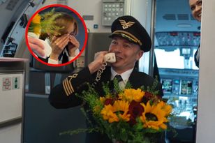 Scena jak z filmu. Pilot wyznał miłość stewardessie