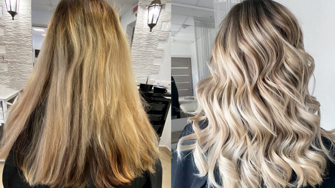 Lokówka z płytką nasączoną odżywką z kokosa szybko ujarzmia niesforne pasma.