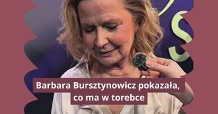 Bursztynowicz otworzyła torebkę przed kamerą. Oto, co miała w środku
